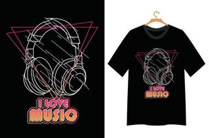 ilustração de música para design de camiseta vetor