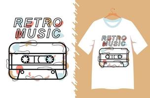 ilustração de música para design de camiseta vetor