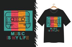 ilustração de música para design de camiseta vetor