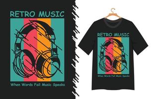 ilustração de música para design de camiseta vetor