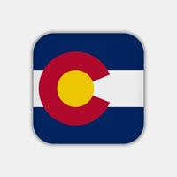 bandeira do estado do colorado. ilustração vetorial. vetor