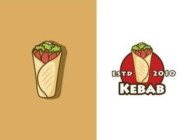 modelo de design de vetor de logotipo de kebab