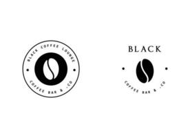 modelo de design de logotipo de café preto minimalista vetor