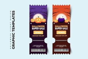 modelo de design gráfico de halloween simples e elegante que é fácil de personalizar vetor