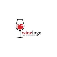 vetor de logotipo simples de vinho