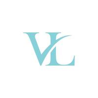 design de logotipo de luxo de letra vl inicial vetor