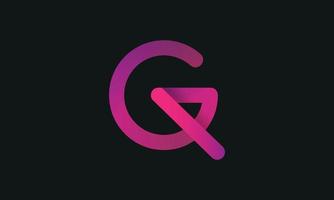 design de logotipo letra g. design inicial do logotipo da letra g. g logotipo vector design de ícone. g modelo de vetor livre de design de logotipo simples.