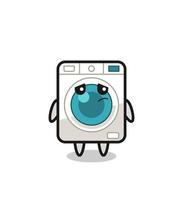 o gesto preguiçoso do personagem de desenho animado da máquina de lavar vetor