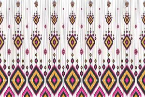 padrão sem emenda de ikat étnico em tribal. estilo americano, mexicano. impressão de ornamento geométrico asteca. vetor