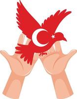 símbolo do dia da república da turquia vetor