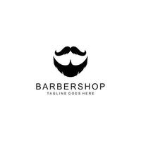 vetor de logotipo plano simples de barbearia