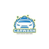 vetor de logotipo plano simples de lavagem de carro