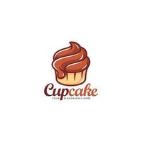 vetor de design de logotipo de cupcake
