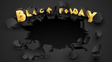 fundo de layout de fundo de sexta-feira preta preto e dourado. para design de modelo de arte, lista, página, estilo de brochura de maquete, banner, ideia, capa, livreto, impressão, folheto, livro, cartão, anúncio, sinal, cartaz, crachá. vetor