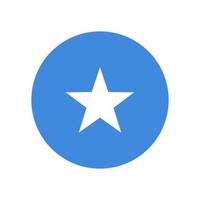 círculo de bandeira vetorial da Somália isolado no fundo branco vetor