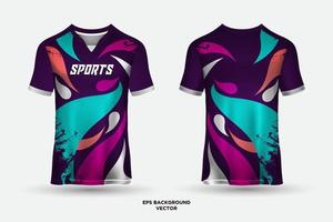 camisa de design futurista e fantástica adequada para corridas, futebol, jogos, esportes eletrônicos e ciclismo. vetor