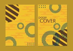 conjunto de design de capa em estilo memphis. abstrato geométrico design.orange. pode usar para capa, caderno, pôster, livreto, livro, relatório anual vetor