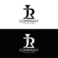 design de logotipo jr e modelos vetoriais premium vetor