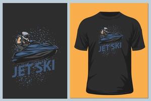 vetor de camiseta de jet ski