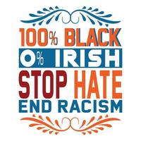 design de tipografia de camiseta de racismo vetor