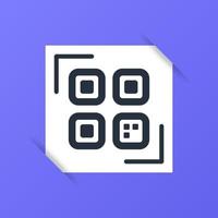 digitalize o ícone do código qr. código de resposta rápida ou código qr para aplicativo móvel, pagamento e site. digitalize-me marca de sinal. vetor