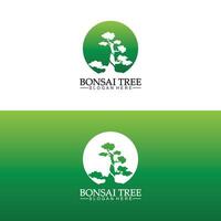 vetor de ícone de silhueta de design de logotipo bonsai