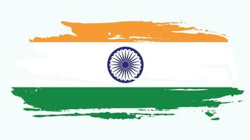 novo vetor de design de bandeira da índia de textura grunge profissional