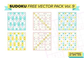 Pacote de vetores grátis sudoku vol. 9