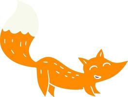 ilustração de cor plana desenho animado raposa feliz vetor