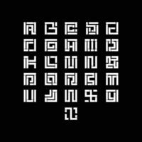 coleção de conjunto de letras maiúsculas logotipo moderno criativo vetor