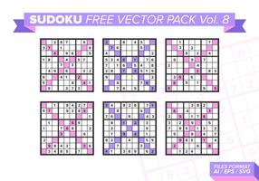 Pacote de vetores grátis sudoku vol. 8
