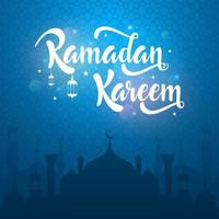 fundo de cartão de saudação ramadan kareem vetor