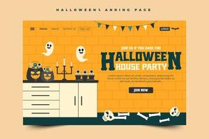 modelo de design gráfico de halloween simples e elegante que é fácil de personalizar vetor