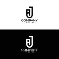 design de logotipo aj e modelos vetoriais premium vetor