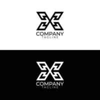 x design de logotipo de letra e modelos vetoriais premium vetor