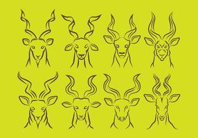 Ícones de Kudu vetor