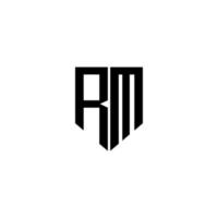 design de logotipo de carta rm com fundo branco no ilustrador. logotipo vetorial, desenhos de caligrafia para logotipo, pôster, convite, etc. vetor