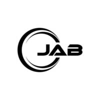 design de logotipo de carta jab com fundo branco no ilustrador. logotipo vetorial, desenhos de caligrafia para logotipo, pôster, convite, etc. vetor