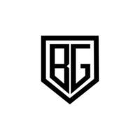 design de logotipo de carta bg com fundo branco no ilustrador. logotipo vetorial, desenhos de caligrafia para logotipo, pôster, convite, etc. vetor