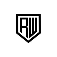 design de logotipo de carta rw com fundo branco no ilustrador. logotipo vetorial, desenhos de caligrafia para logotipo, pôster, convite, etc. vetor
