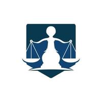 modelo de logotipo de símbolo de justiça, design de logotipo de vetor de igualdade de chassi.
