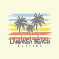 tipografia de ilustração de praia de laniakea. perfeito para design de camiseta vetor