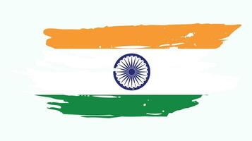 vetor de design de bandeira indiana de textura grunge desbotada