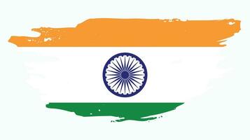 vetor de design de bandeira indiana de textura colorida grunge