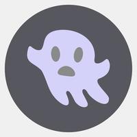 ícone ghost.icon no estilo mate de cor. adequado para impressões, pôsteres, panfletos, decoração de festa, cartão de felicitações, etc. vetor