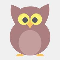 ícone owl.icon em estilo simples. adequado para impressões, pôsteres, panfletos, decoração de festa, cartão de felicitações, etc. vetor