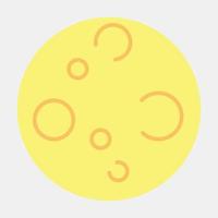 ícone moon.icon em estilo simples. adequado para impressões, pôsteres, panfletos, decoração de festa, cartão de felicitações, etc. vetor