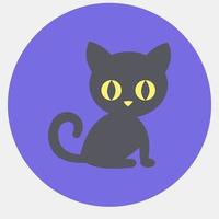 ícone cat.icon no estilo mate de cor. adequado para impressões, pôsteres, panfletos, decoração de festa, cartão de felicitações, etc. vetor