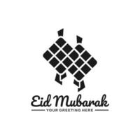 vetor de design de logotipo eid mubarak