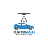 vetor de logotipo plano simples de lavagem de carro
